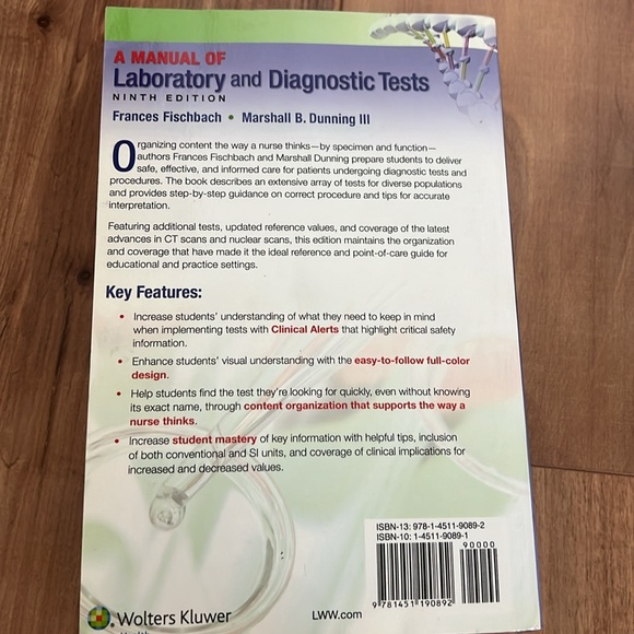 A Manual of Laboratory and Diagnostic Tests - ninth Edition - Picture 2 of 3